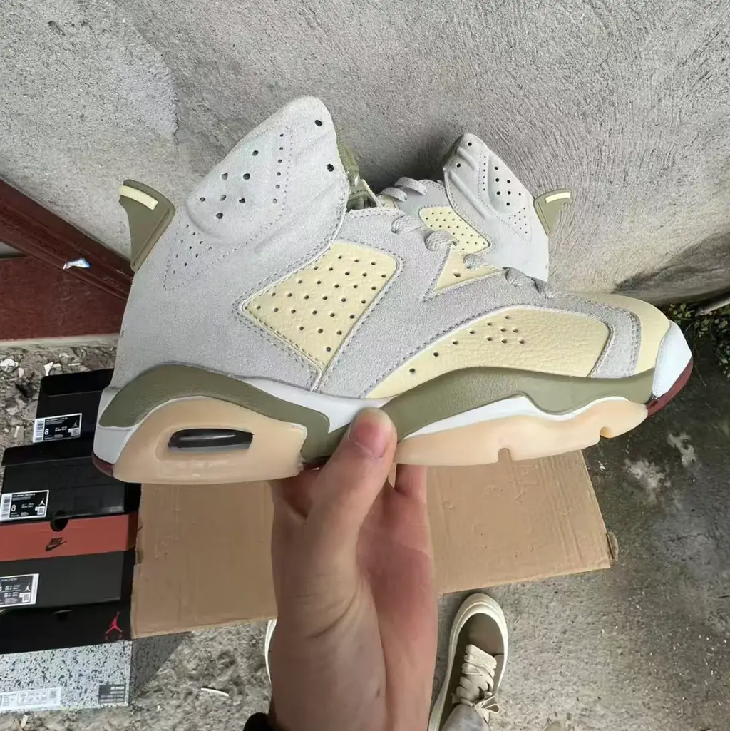 Air Jordan 6 Sail Neutral Olive Shoes Sneakers by Air Jordan