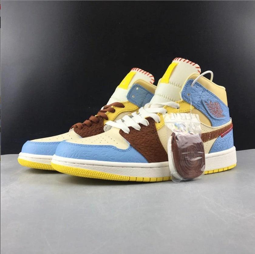 Air Jordan 1 Mid SE Fearless Maison Chateau Rouge Shoes Sneakers by Air Jordan