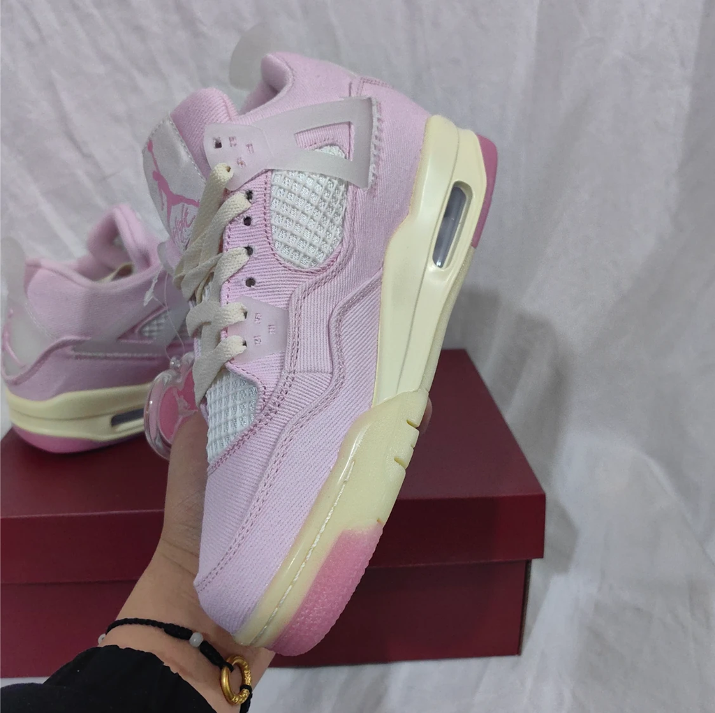 Air Jordan 4 Denim Iced Carmine Shoes Sneakers by Air Jordan