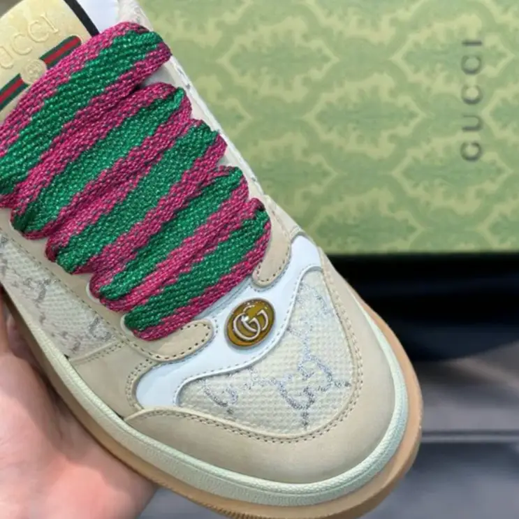 GG Screener GG Leather-Trimmed Canvas Shoes Sneakers by Air Jordan