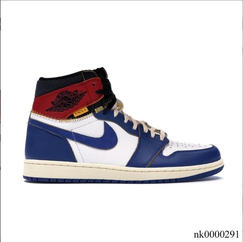Air Jordan 1 Retro High Union Los Angeles Blue Toe Shoes Sneakers by Air Jordan