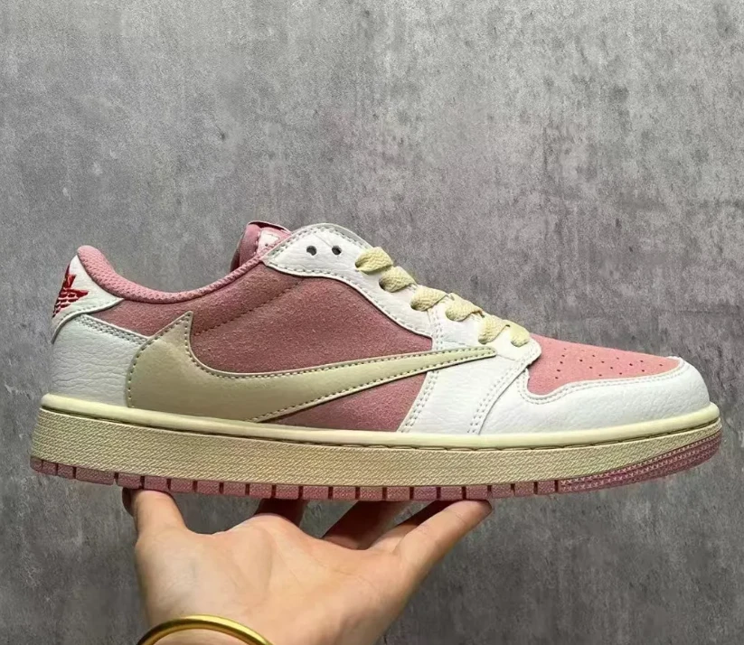Travis Scott x Air Jordan 1 Low OG Shy Pink Shoes Sneakers by Air Jordan