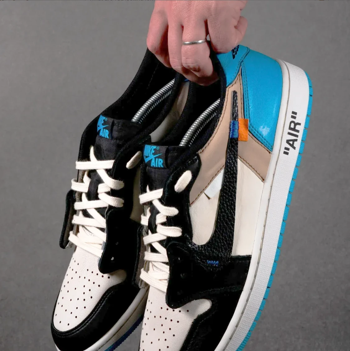 OW x Air Jordan 1 Low OG UNC Shoes Sneakers by Air Jordan