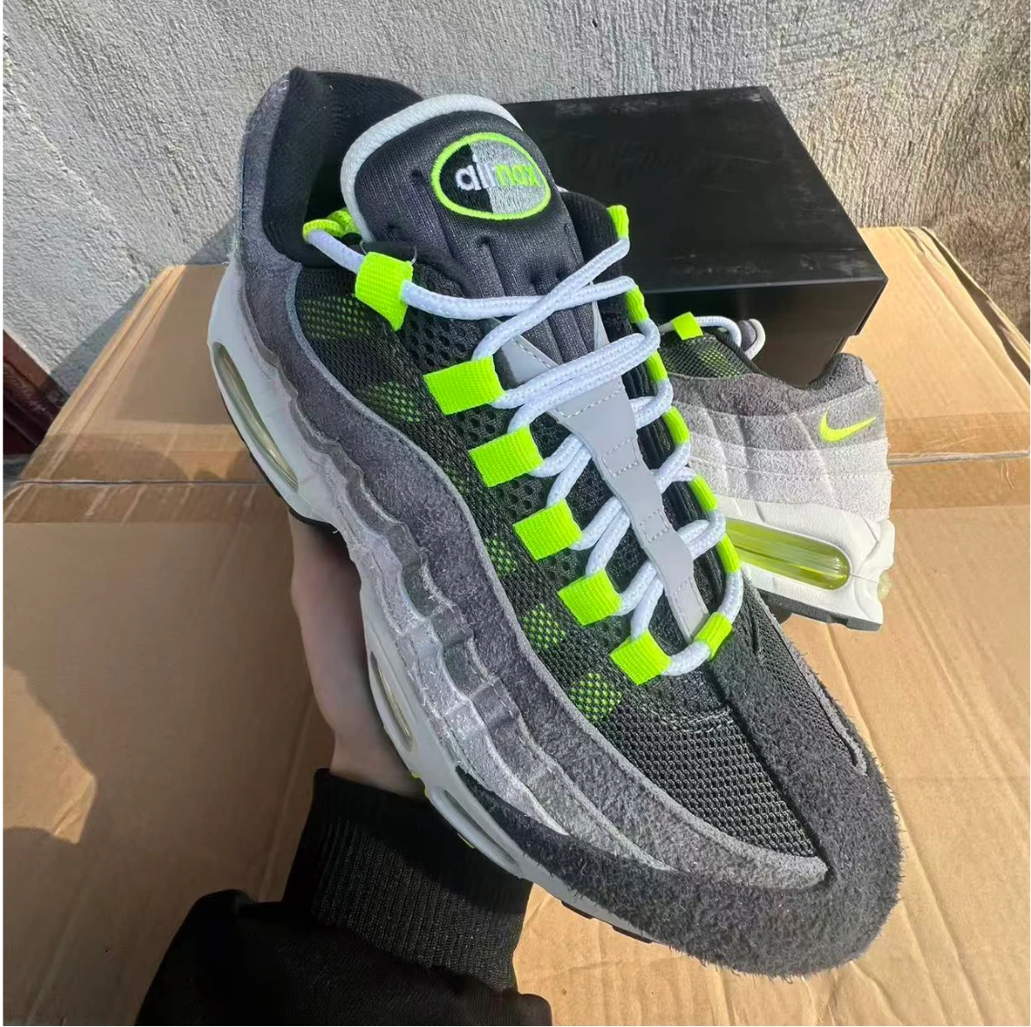 Sergio Lozano x Air Jordan 95 OG ‘Reverse Neon’ Shoes Sneakers by Air Jordan