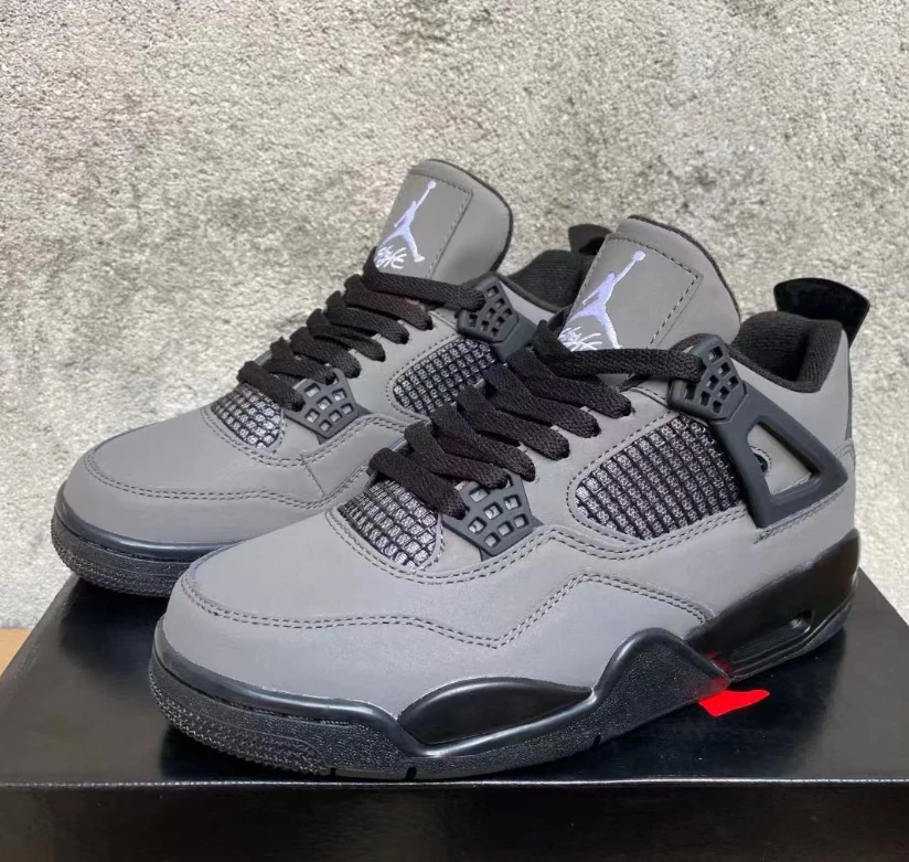 Travis Scott xAir Jordan 4 Dark Gray Black Shoes Sneakers by Air Jordan