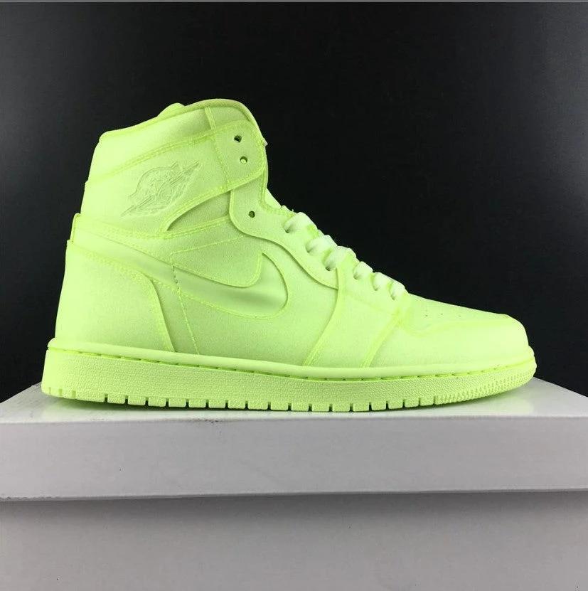 Air Jordan 1 Retro High Barely Volt (W) Shoes Sneakers by Air Jordan