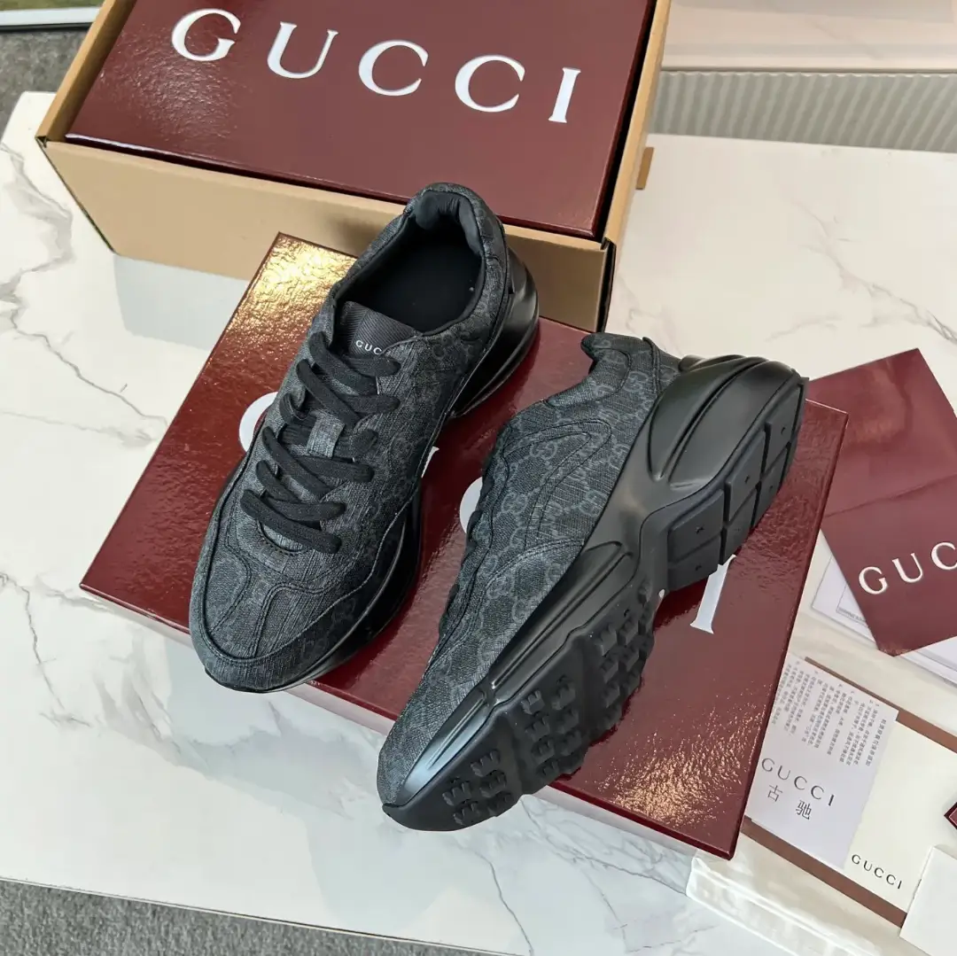 GG Rhyton Canvas ‘Black’ Shoes Sneakers by Air Jordan