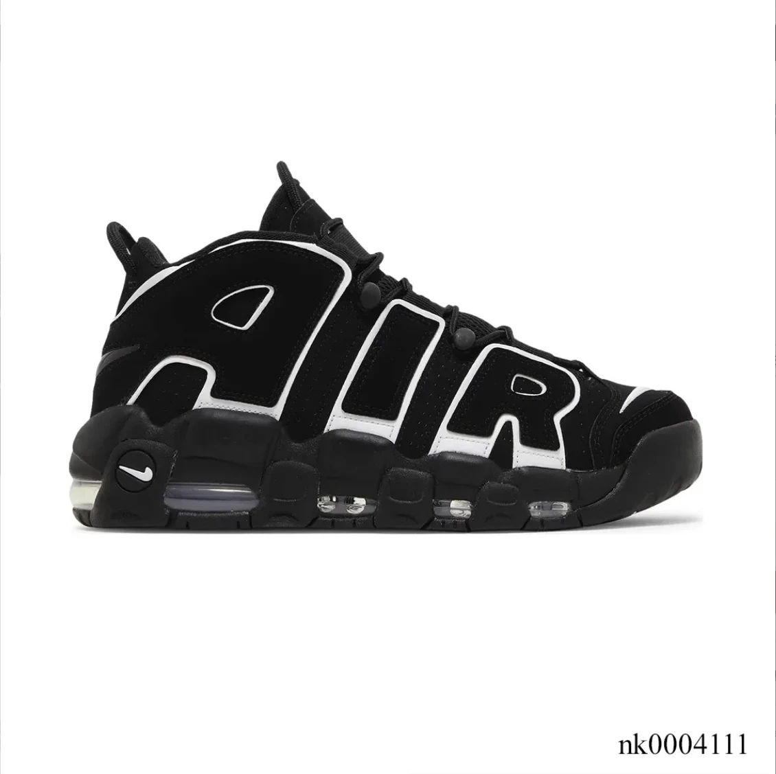 Air More Uptempo Black White Shoes Sneakers by Air Jordan