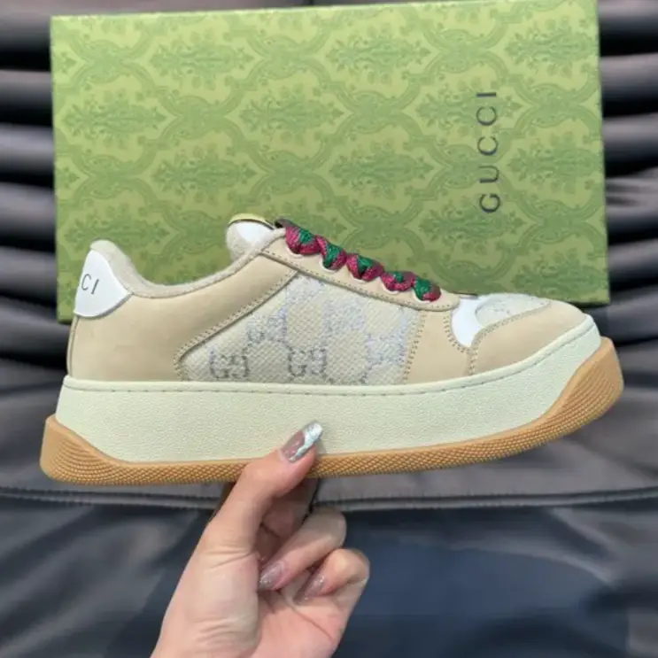 GG Screener GG Leather-Trimmed Canvas Shoes Sneakers by Air Jordan