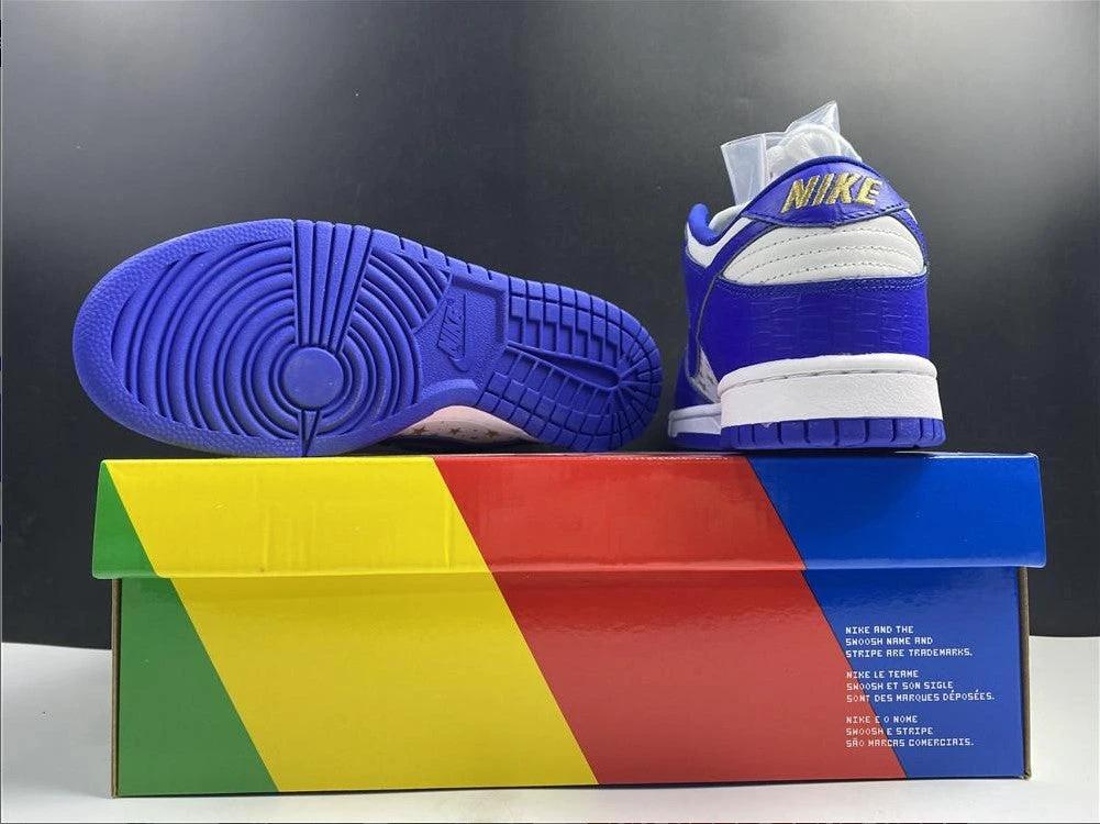 SB Dunk Low White Blue x Supreme Shoes Sneakers by Air Jordan
