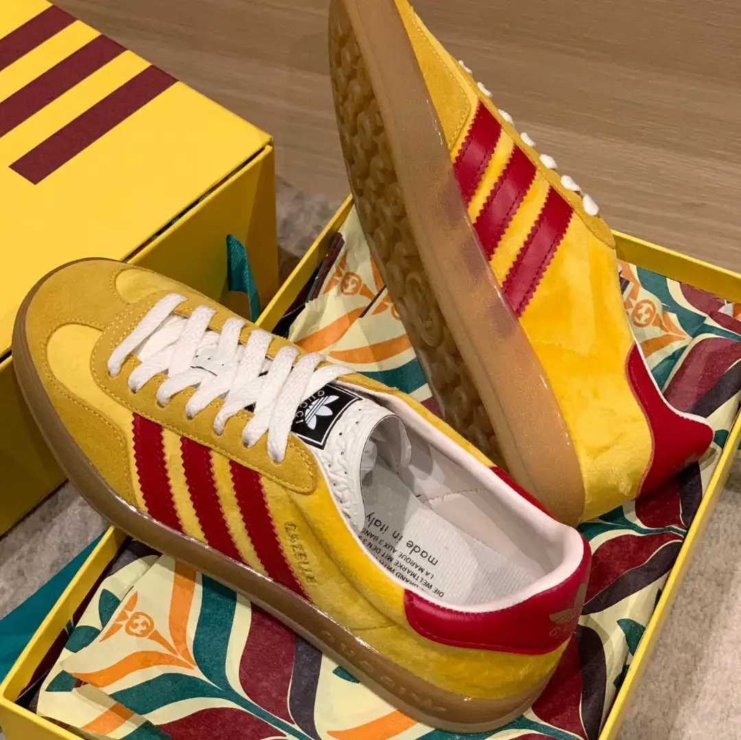 GG x AD Gazelle ‘Yellow Red’ Shoes Sneakers by Air Jordan