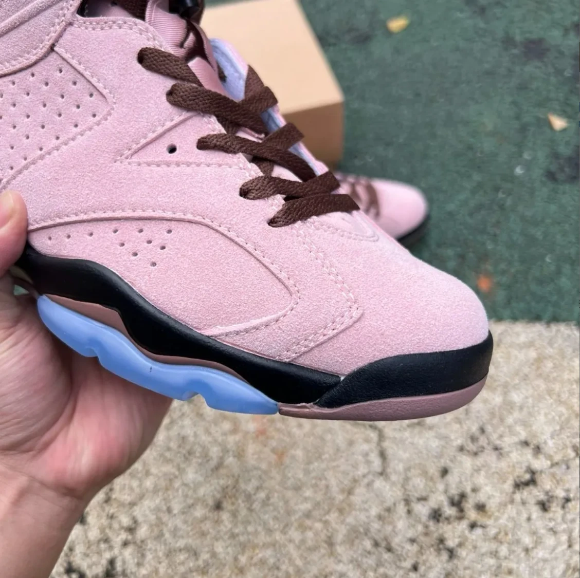 A Ma Maniere x Air Jordan 6 SP Black Smokey Mauve Shoes Sneaker by Air Jordan