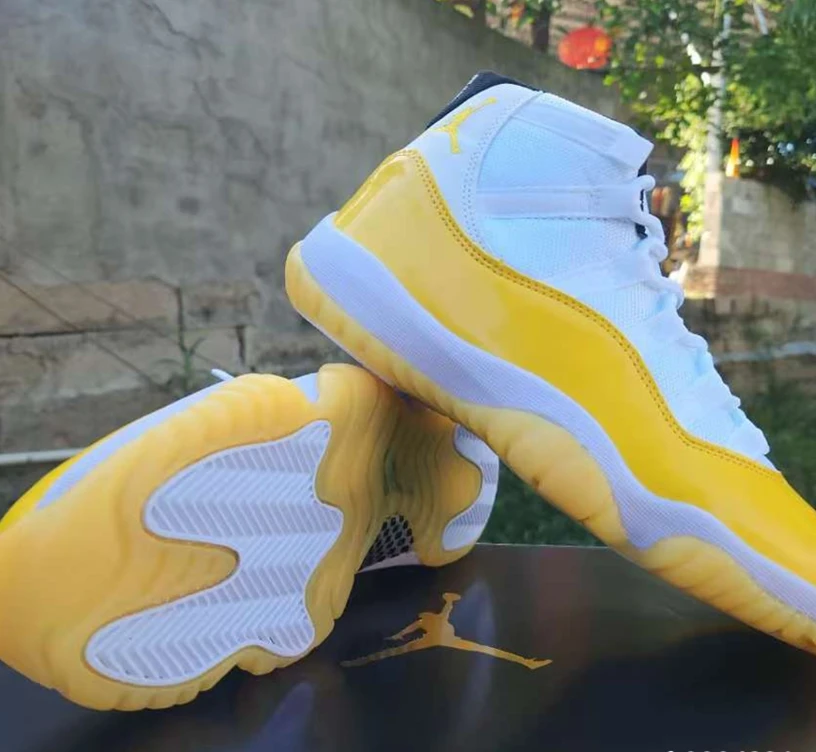Air Jordan 11 White Yellow Shoes Sneakers by Air Jordan