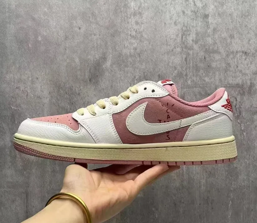 Travis Scott x Air Jordan 1 Low OG Shy Pink Shoes Sneakers by Air Jordan
