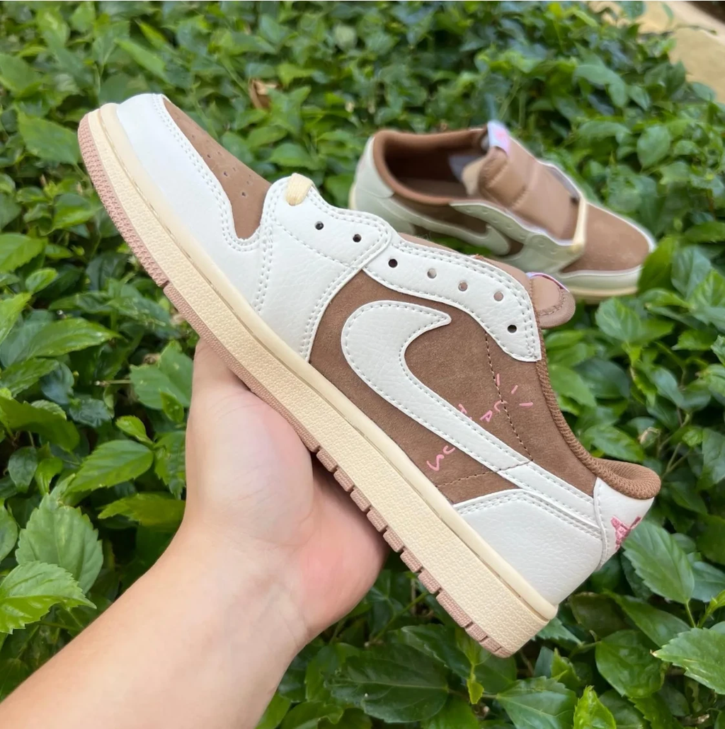 Travis Scott x Air Jordan 1 Low OG Brown Shy Shoes Sneakers by Air Jordan