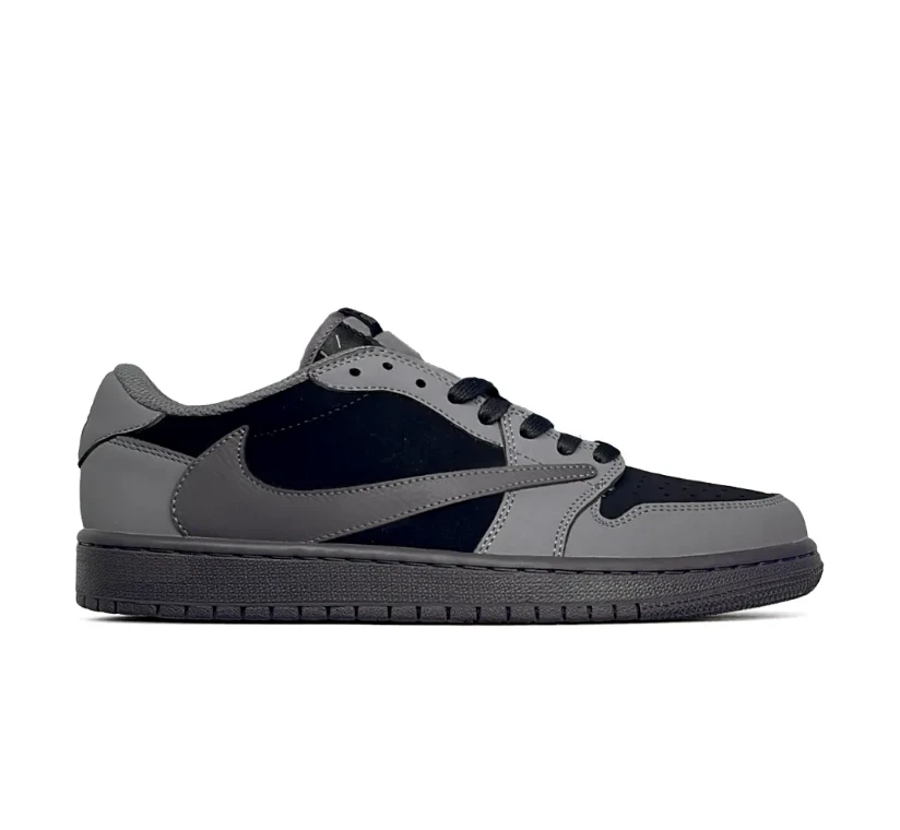 Travis Scott x AJ 1 Low Black Grey Shoes Sneaker by Air Jordan