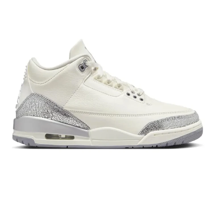 Air Jordan 3 SailMetallic Silver Shoes Sneakers by Air Jordan