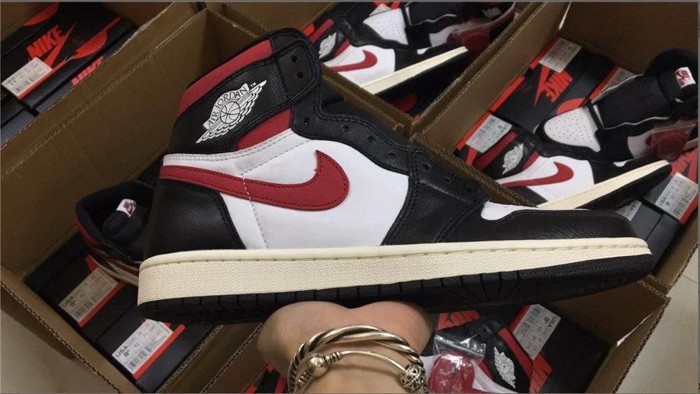 Air Jordan 1 Retro High Black Gym Red Shoes Sneakers by Air Jordan
