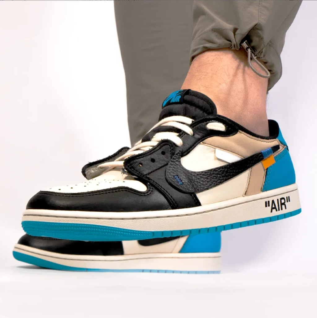 OW x Air Jordan 1 Low OG UNC Shoes Sneakers by Air Jordan