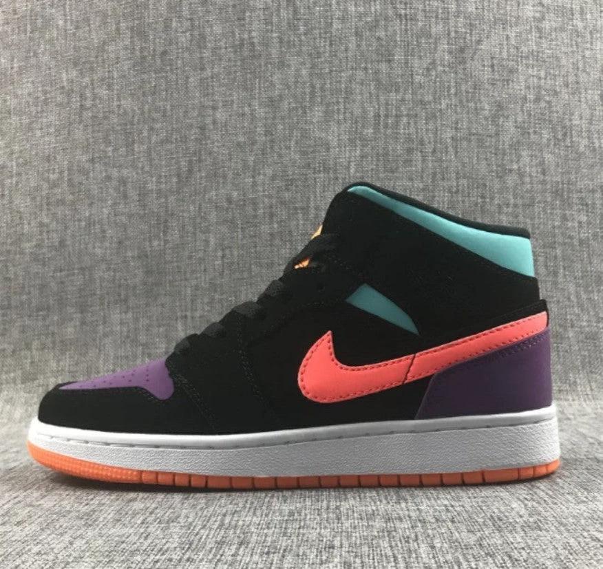 Air Jordan 1 Mid Multi-Color Shoes Sneakers by Air Jordan
