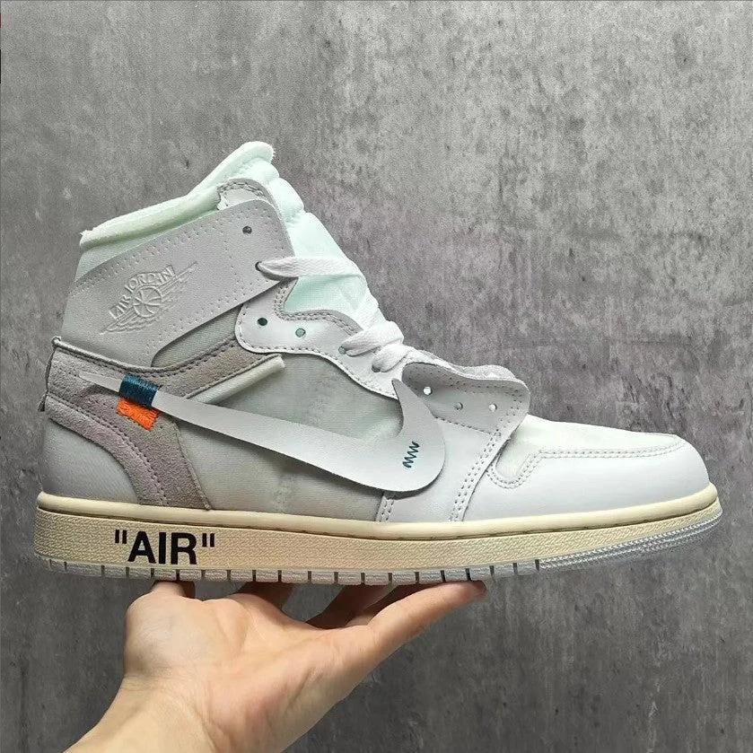 OFF-WHITE x Air Jordan 1 High White Shoes Sneakers by Air Jordan