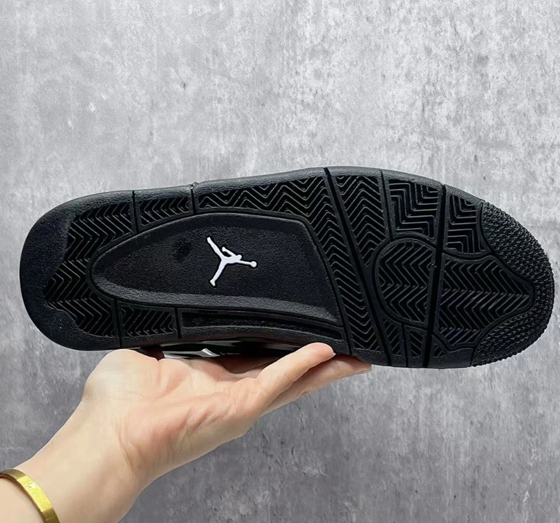 Air Jordan 4 Black Chrome Shoes Sneakers by Air Jordan