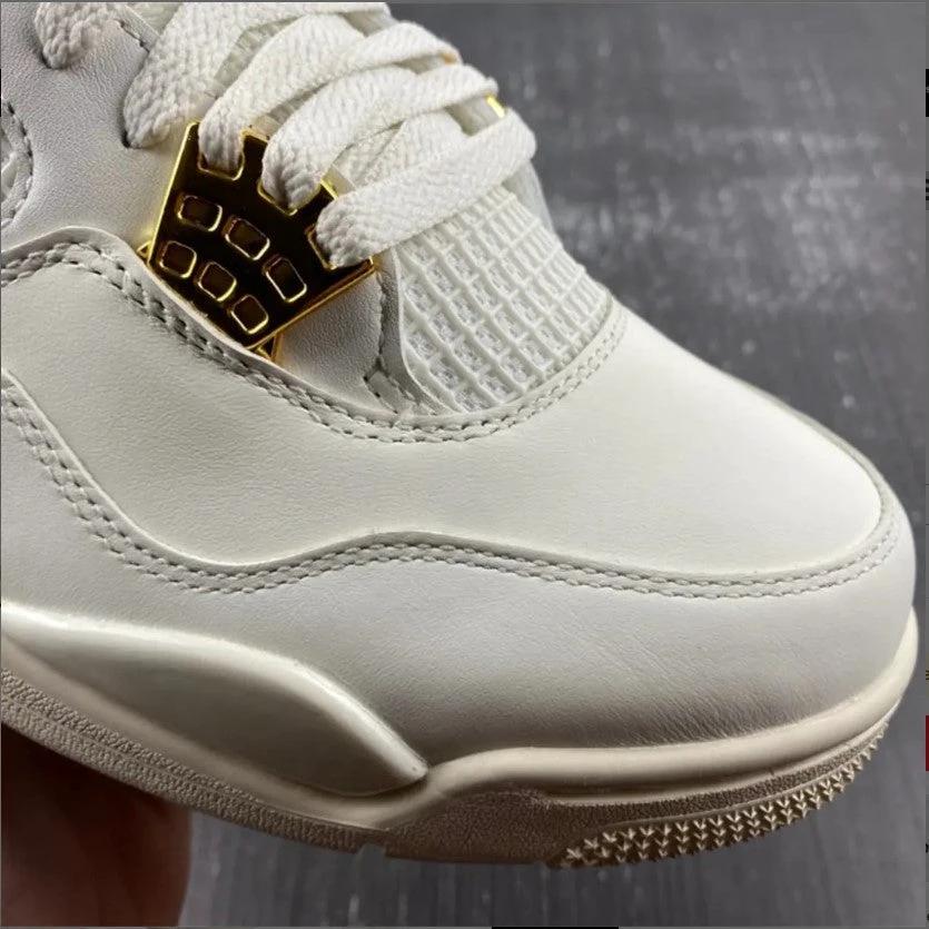 Air Jordan 4 Sail Metallic Gold Shoes Sneakers by Air Jordan