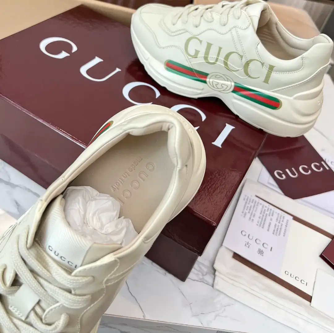 GG Rhyton Canvas Logo Shoes Sneakers by Air Jordan