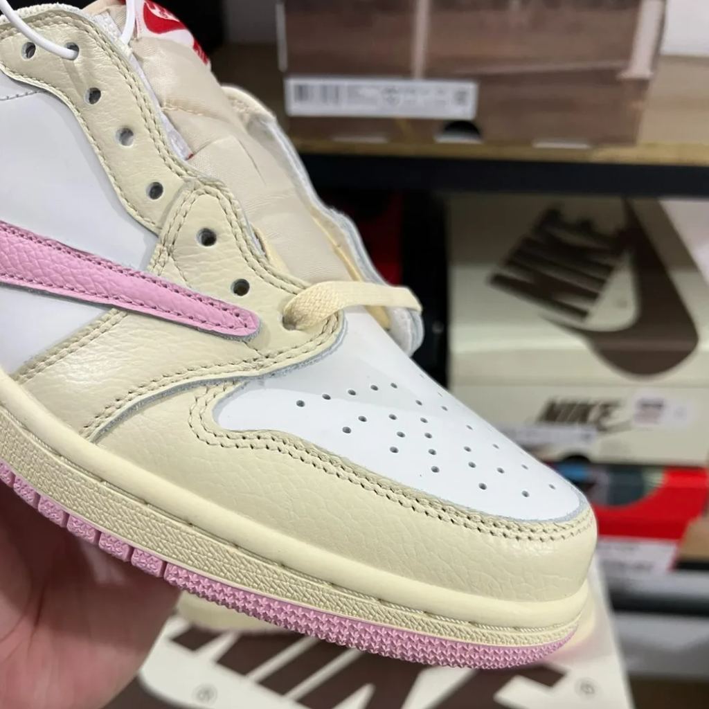 Travis Scott x Air Jordan 1 Low OG Sail Shy Pink Shoes Sneakers by Air Jordan