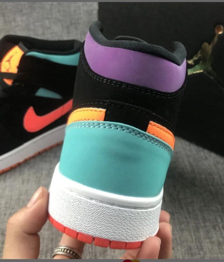 Air Jordan 1 Mid Multi-Color Shoes Sneakers by Air Jordan