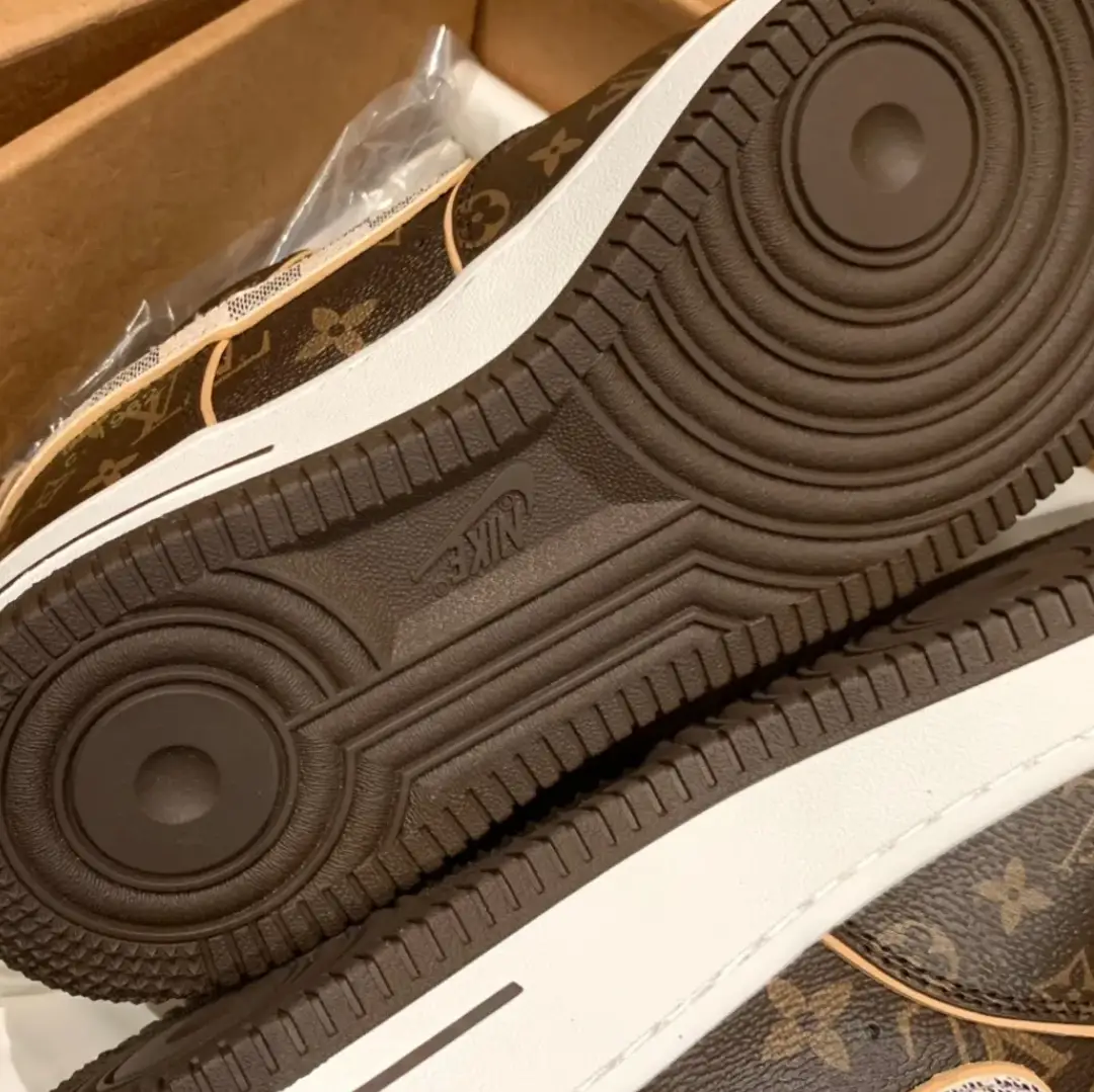 LV x Air Force 1 Low Brown Shoes Sneakers by Air Jordan