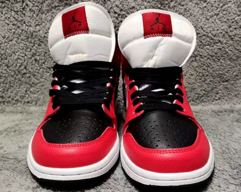 Air Jordan 1 Mid Chicago Toe Shoes Sneakers by Air Jordan