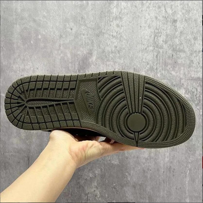 Travis Scott x AJ 1 Low OG Black Olive Shoes Sneakers by Air Jordan