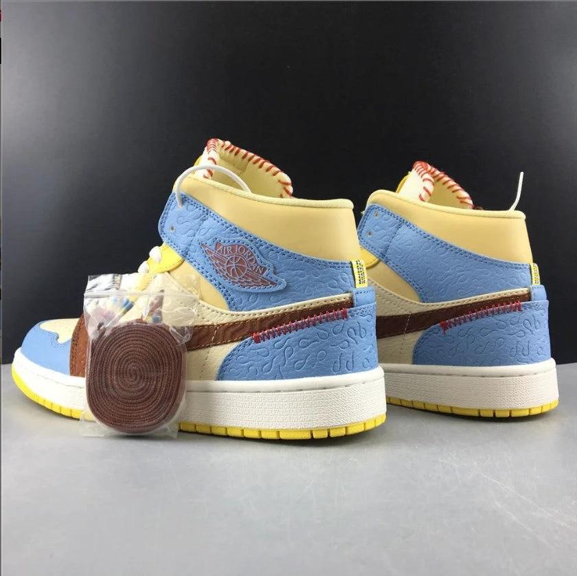 Air Jordan 1 Mid SE Fearless Maison Chateau Rouge Shoes Sneakers by Air Jordan