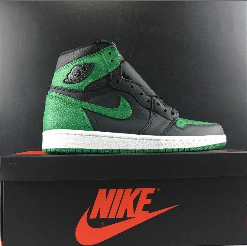 Air Jordan 1 Retro High Pine Green Black Shoes Sneakers by Air Jordan