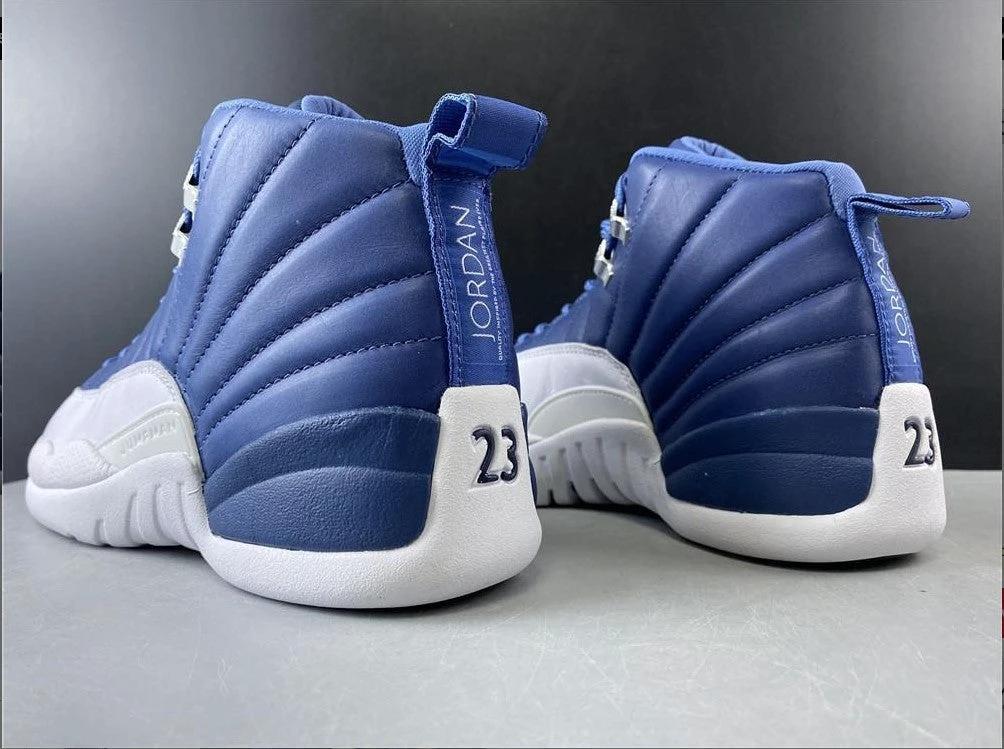 Air Jordan 12 Retro Stone Blue Shoes Sneakers by Air Jordan
