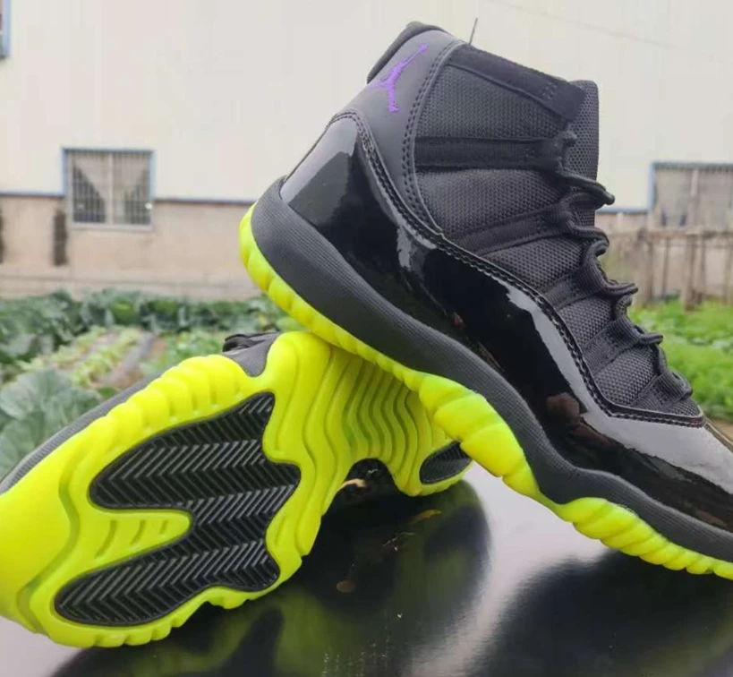 Air Jordan 11 BlackBarely Volt Shoes Sneakers by Air Jordan