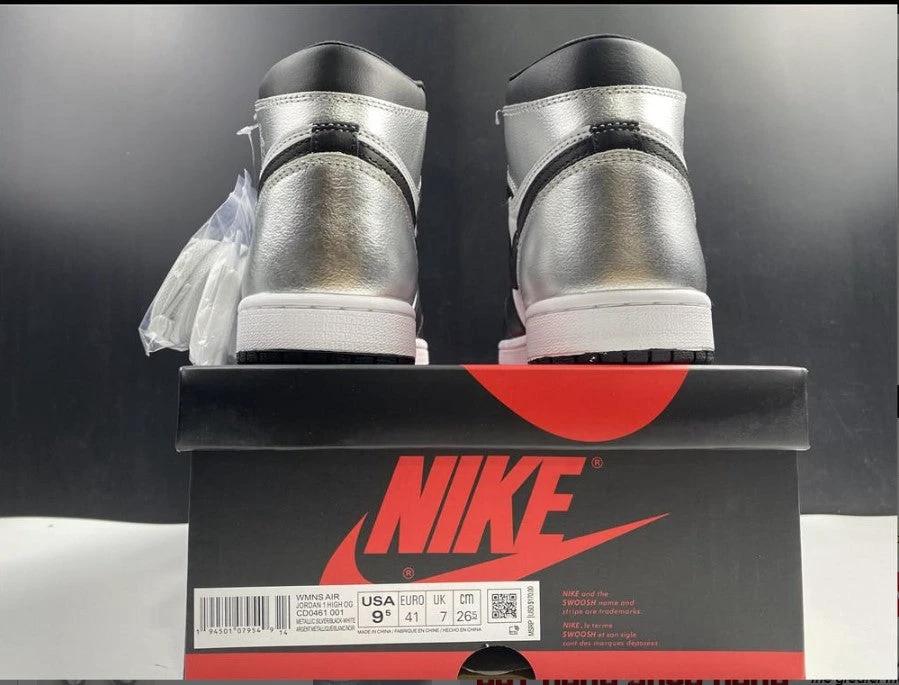Air Jordan 1 High OG WMNS Silver Toe Shoes Sneakers by Air Jordan