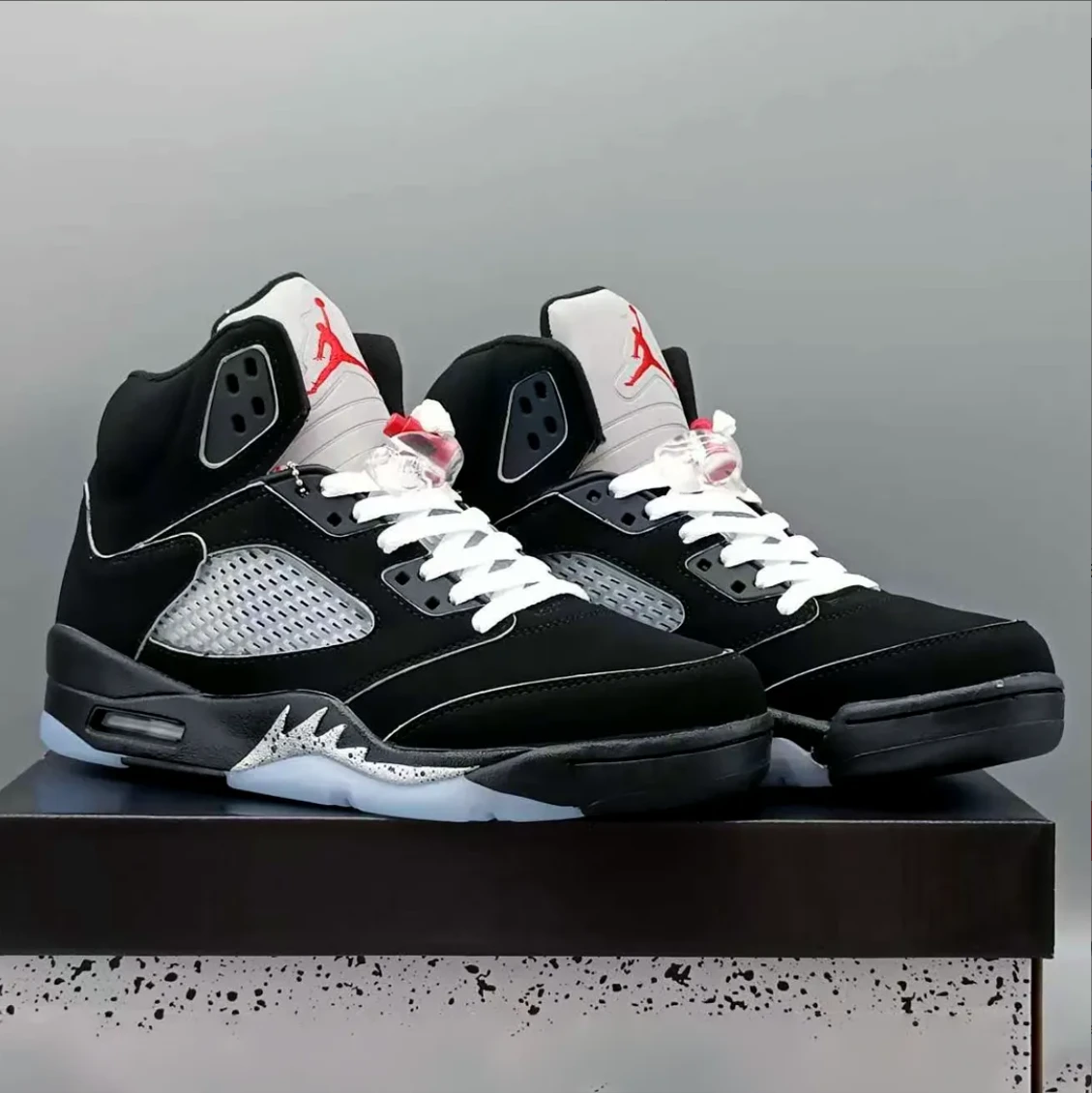 Air Jordan 5 Black Metallic Reimagined Shoes Sneakers by Air Jordan