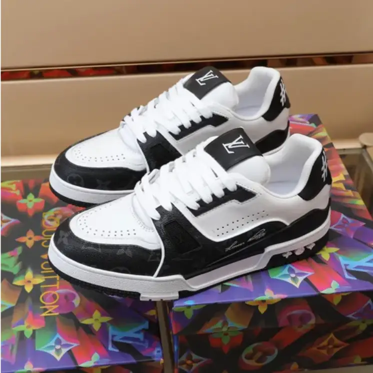 LV Trainer 54 Black White Shoes Sneakers by Air Jordan