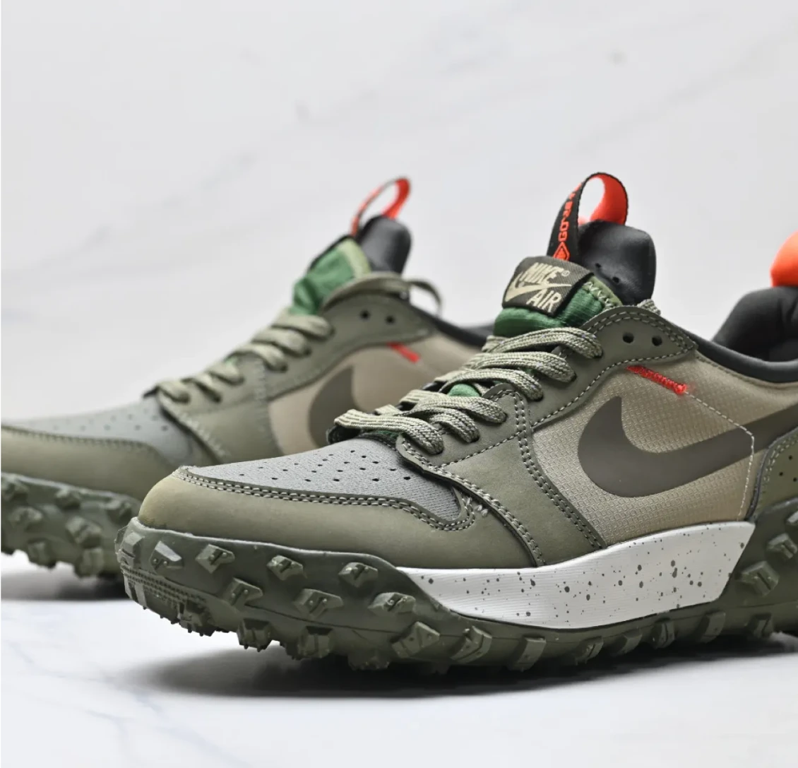 Air Jordan 1 Low Element GoreTex Medium Olive Shoes Sneakers by Air Jordan