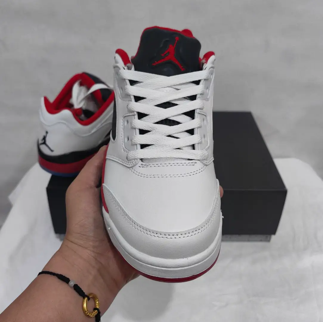 Air Jordan 5 Retro Low Fire Red Shoes Sneakers by Air Jordan