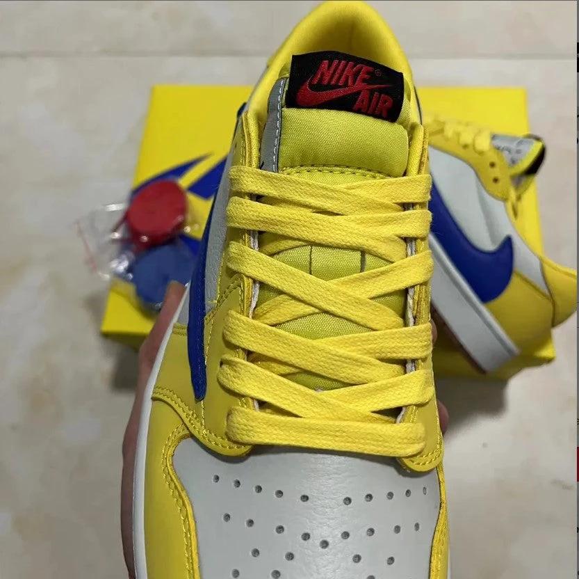 Travis Scott x AJ 1 Low OG Canary Elkins Shoes Sneakers by Air Jordan