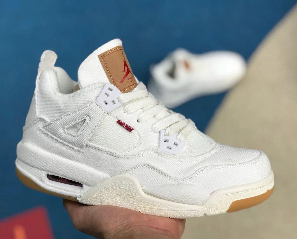 Air Jordan 4 Retro Levi’s White (Levi’s Tag) Shoes Sneakers by Air Jordan
