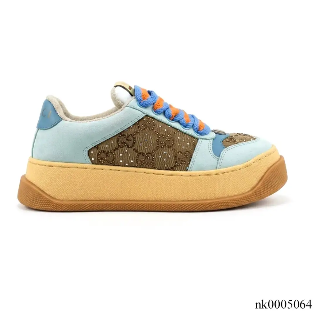 GG Canvas Camel & Ebony Blue Low Top Shoes Sneakers by Air Jordan