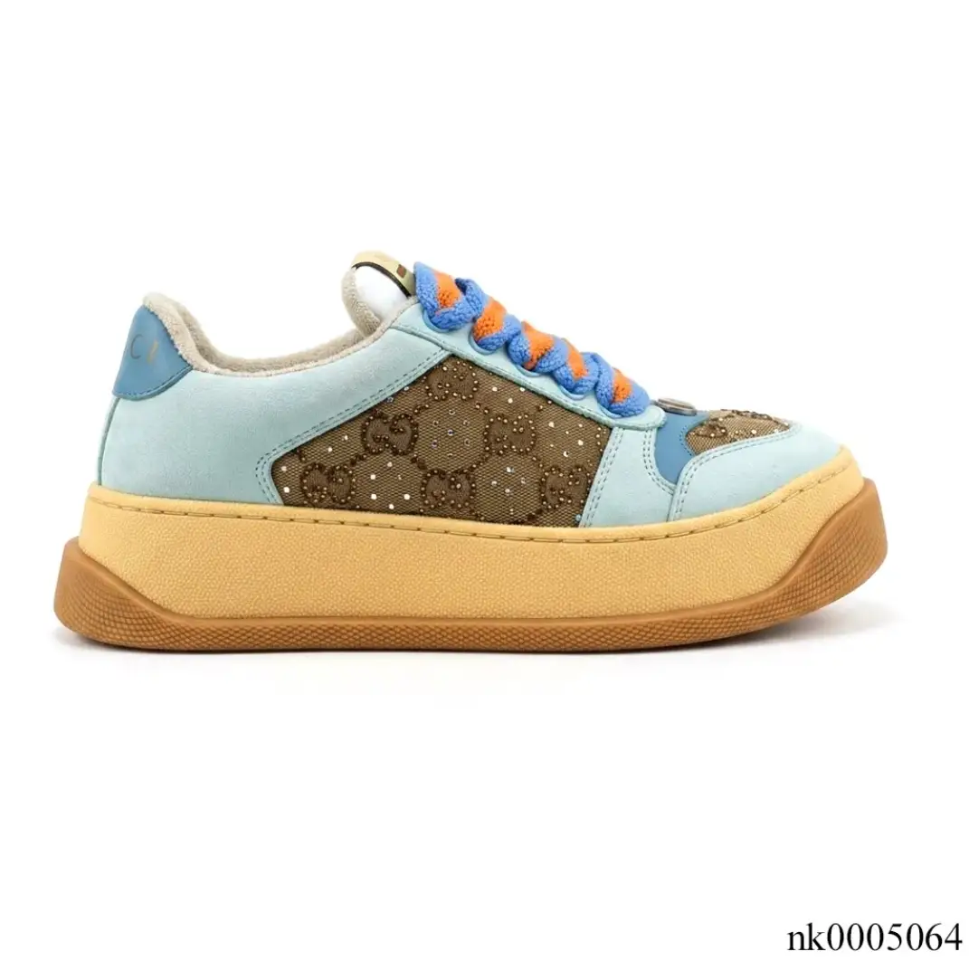 GG Canvas Camel & Ebony Blue Low Top Shoes Sneakers by Air Jordan