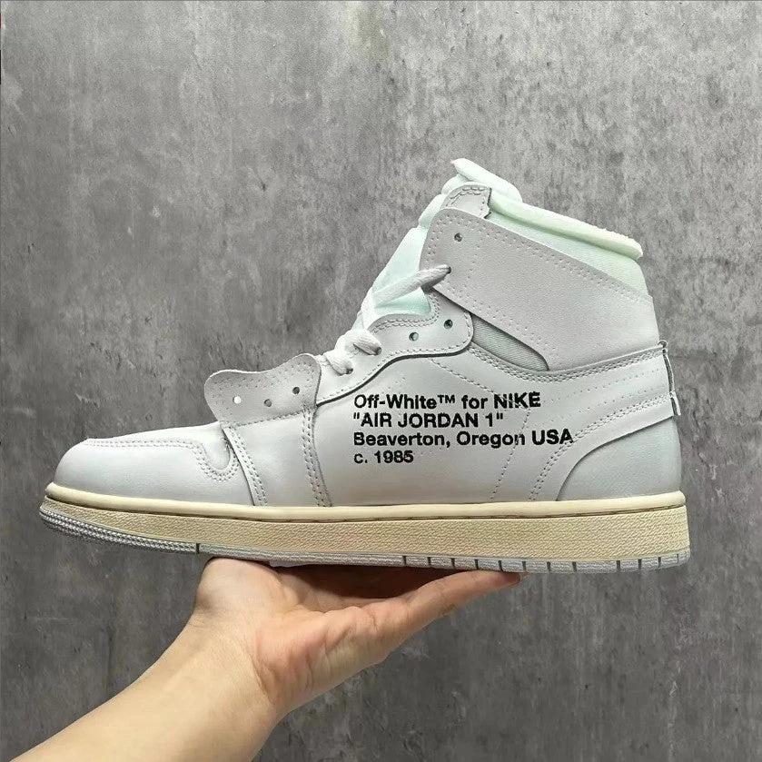 OFF-WHITE x Air Jordan 1 High White Shoes Sneakers by Air Jordan