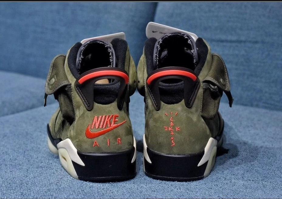 Travis Scott x AJ 6 Olive Shoes Sneakers by Air Jordan