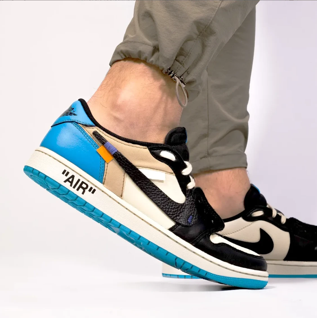 OW x Air Jordan 1 Low OG UNC Shoes Sneakers by Air Jordan