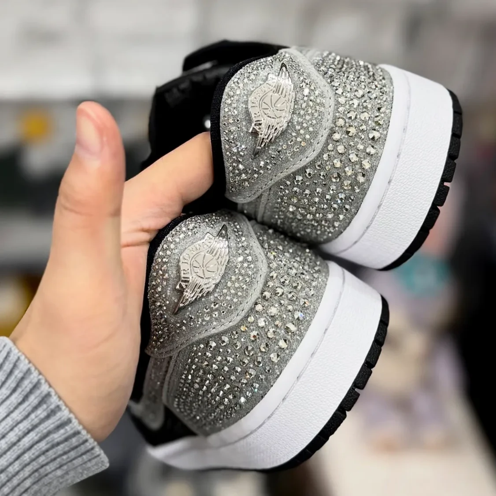 [Premium] Swarovski x Air Jordan 1 Low OG Stealth Shoes Sneakers by Air Jordan
